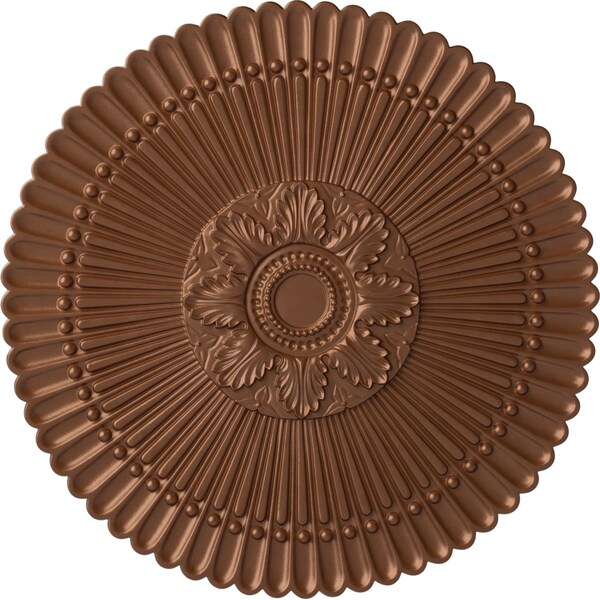 Ekena Millwork Nexus Ceiling Medallion (Fits Canopies up to 2 3/4"), Hand-Painted Polished Copper, 30"OD x 1 1/4"P CM30NEPOS - main